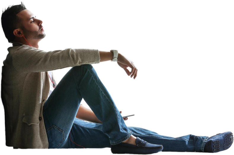 Guy Sit 88 - Sitting (900x600), Png Download