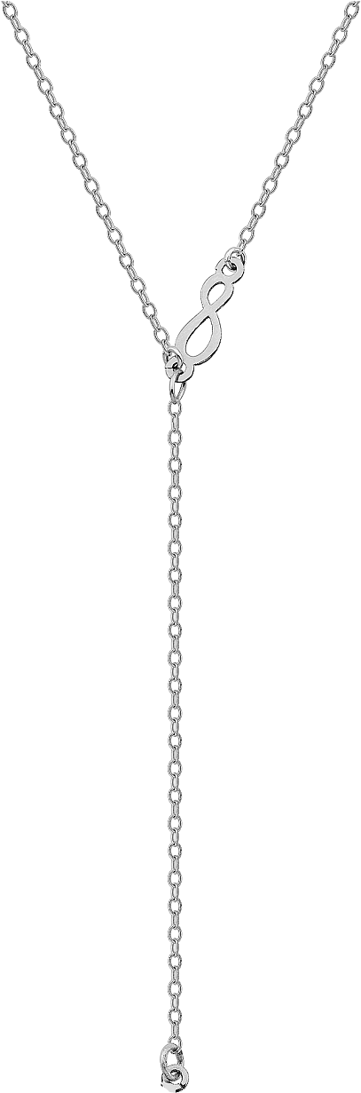 Infinity Sign Necklace - Chain (420x1502), Png Download