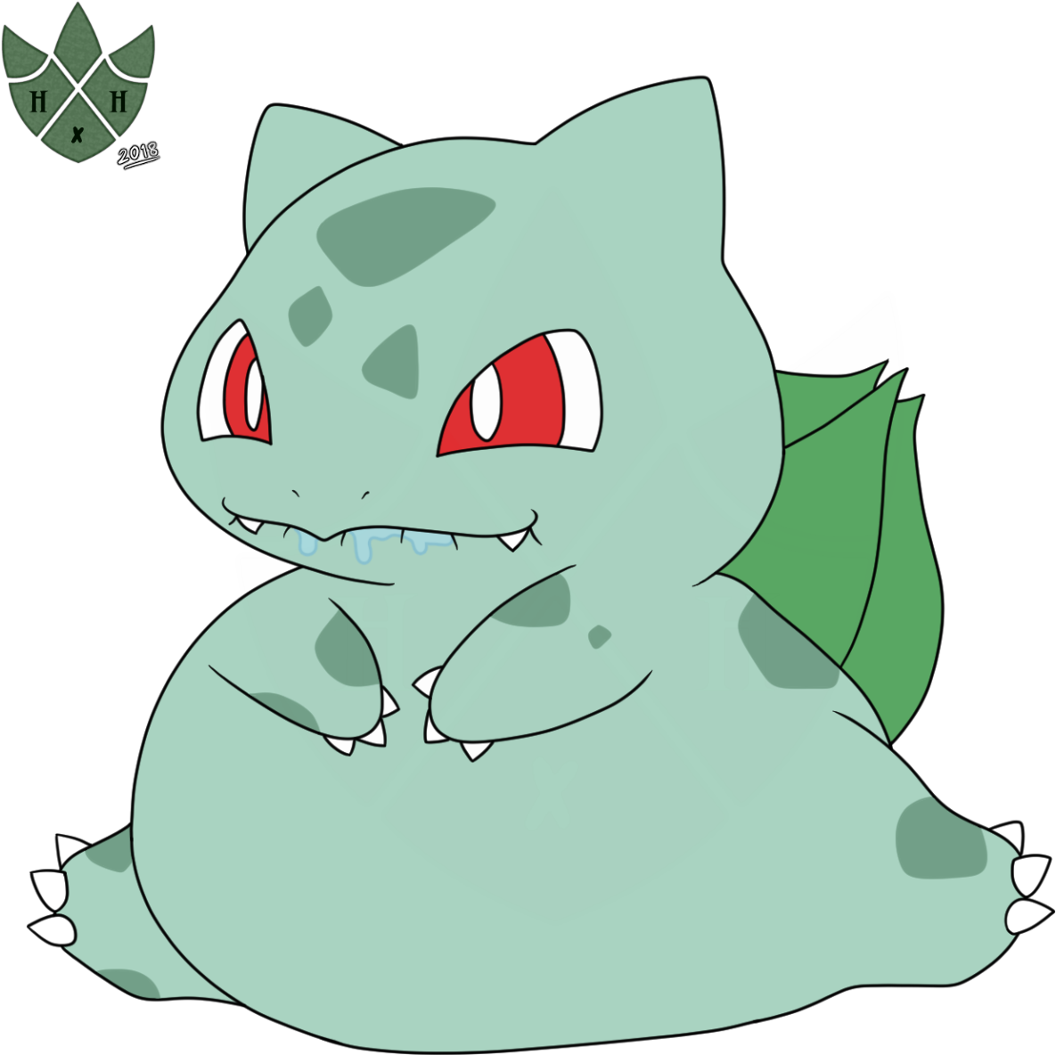Pudgymon - Bulbasaur - Fat Bulbasaur (1280x1280), Png Download
