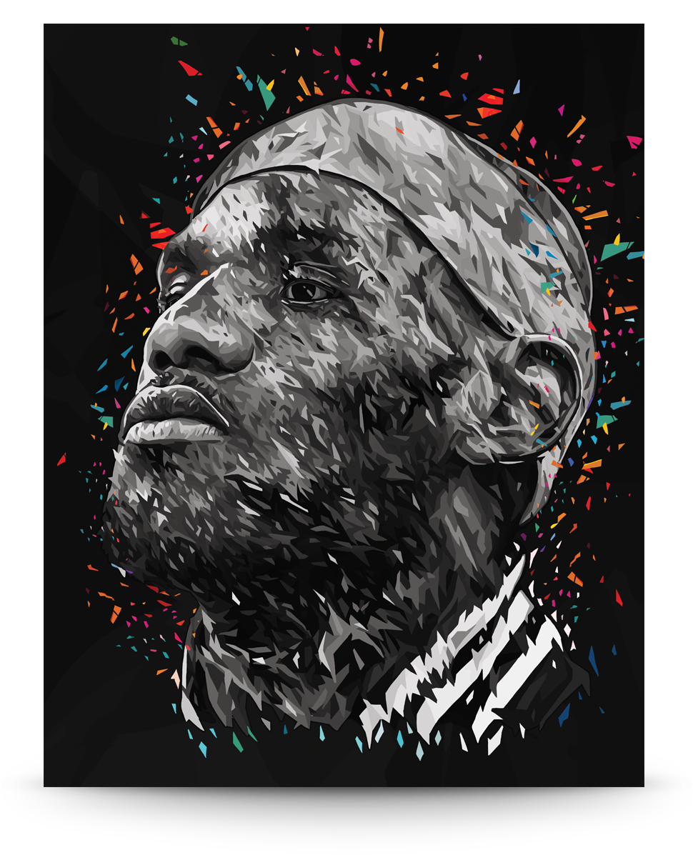 Thanks For Watching - Lebron James Colorful (1400x1278), Png Download
