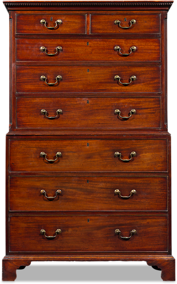 Thomas Chippendale George Iii Chest On Chest - Chest Of Drawers (864x1080), Png Download