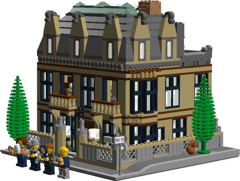Lego Ideas Product Riverside Drive June S - Lego White Collar (1240x892), Png Download