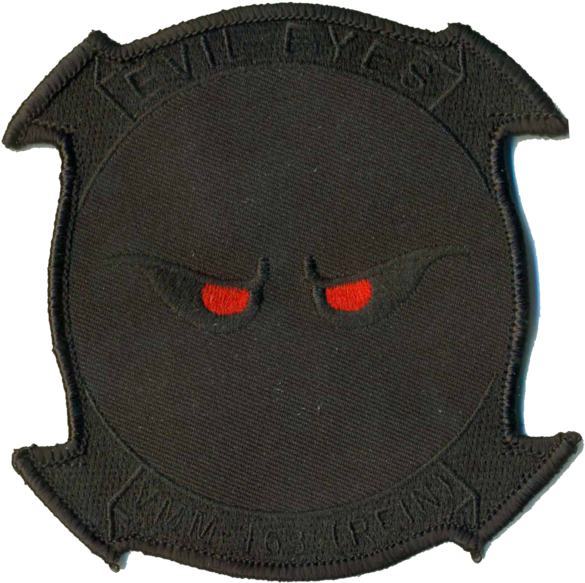 Vmm 163 Evil Eyes Blackout With Velcro Military, Law - Bat (592x600), Png Download