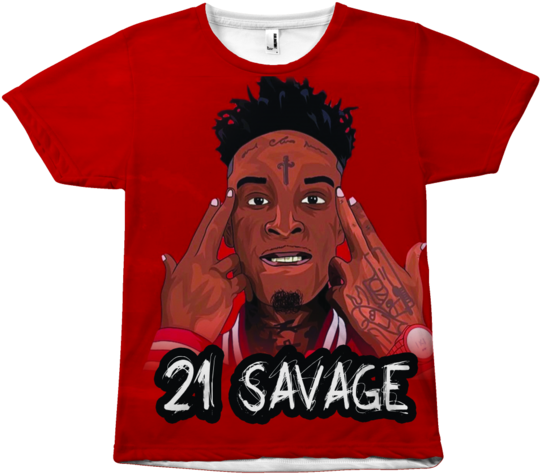 21 Savage Full Art Shirt - 21 Savage (580x580), Png Download