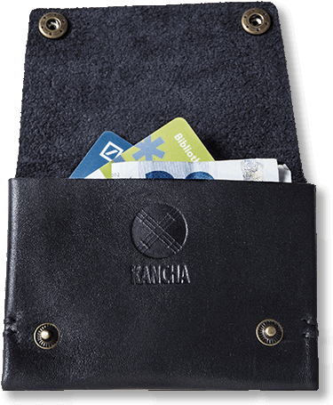 Wallet Purse Origami Compact Black Leather Kyrgyzstan - Wallet (650x650), Png Download