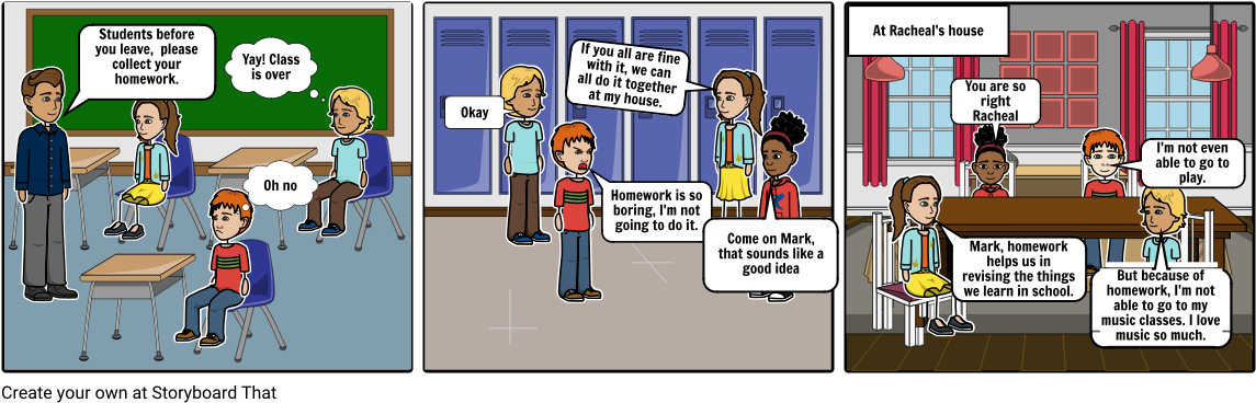 Merits And Demerits Of Homework - Cartoon (1164x385), Png Download