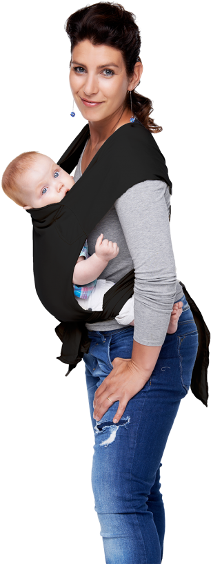 Ergonomic Hybrid Babycarrier - Baby Sling (560x839), Png Download