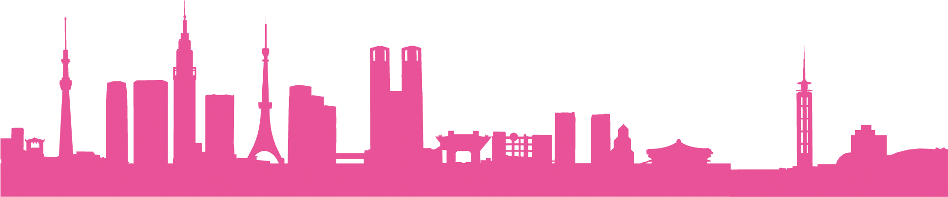 Shinjuku Building Illustration Silhouette - Tokyo Japan Skyline Silhouette (2030x524), Png Download