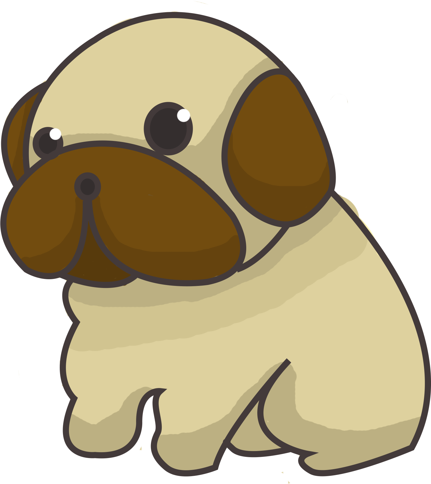 Chibi Pug (2480x3508), Png Download