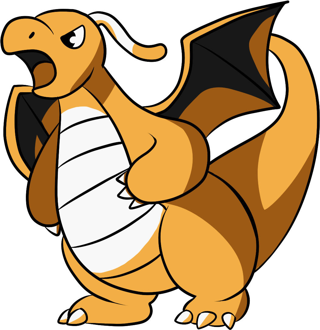 Even More Retro Dragonite - Dragonite Gen 1 Sprite (1200x1200), Png Download