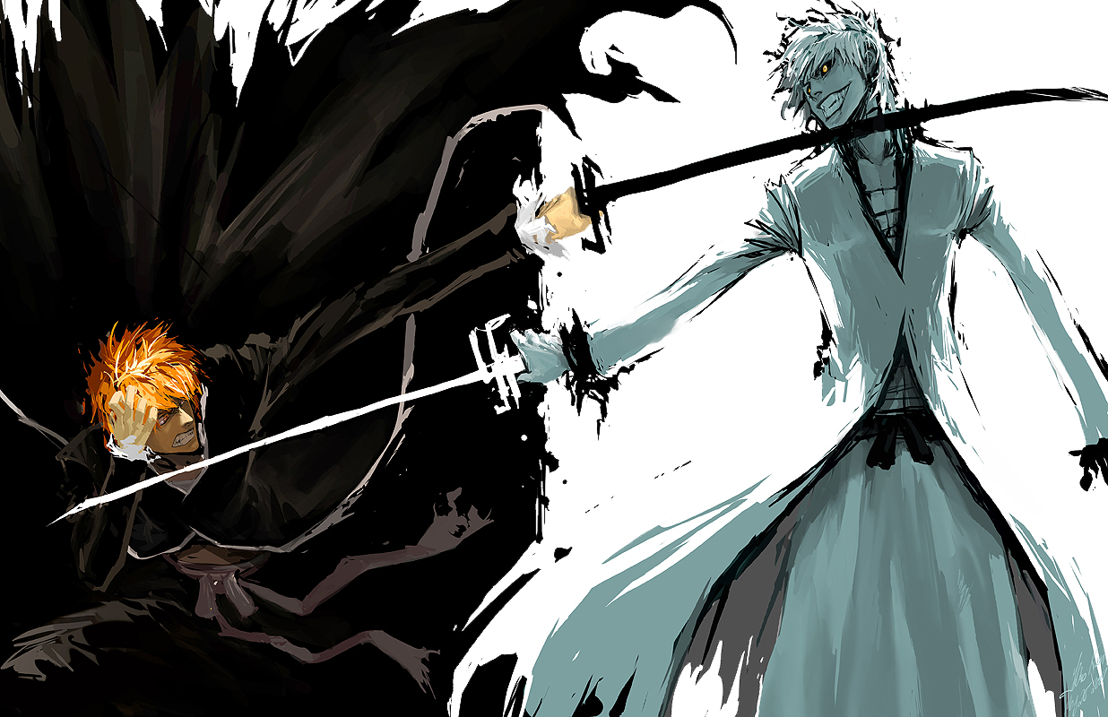 Render Bleach « Ichigo Vs Hollow Ichigo (1236x800), Png Download