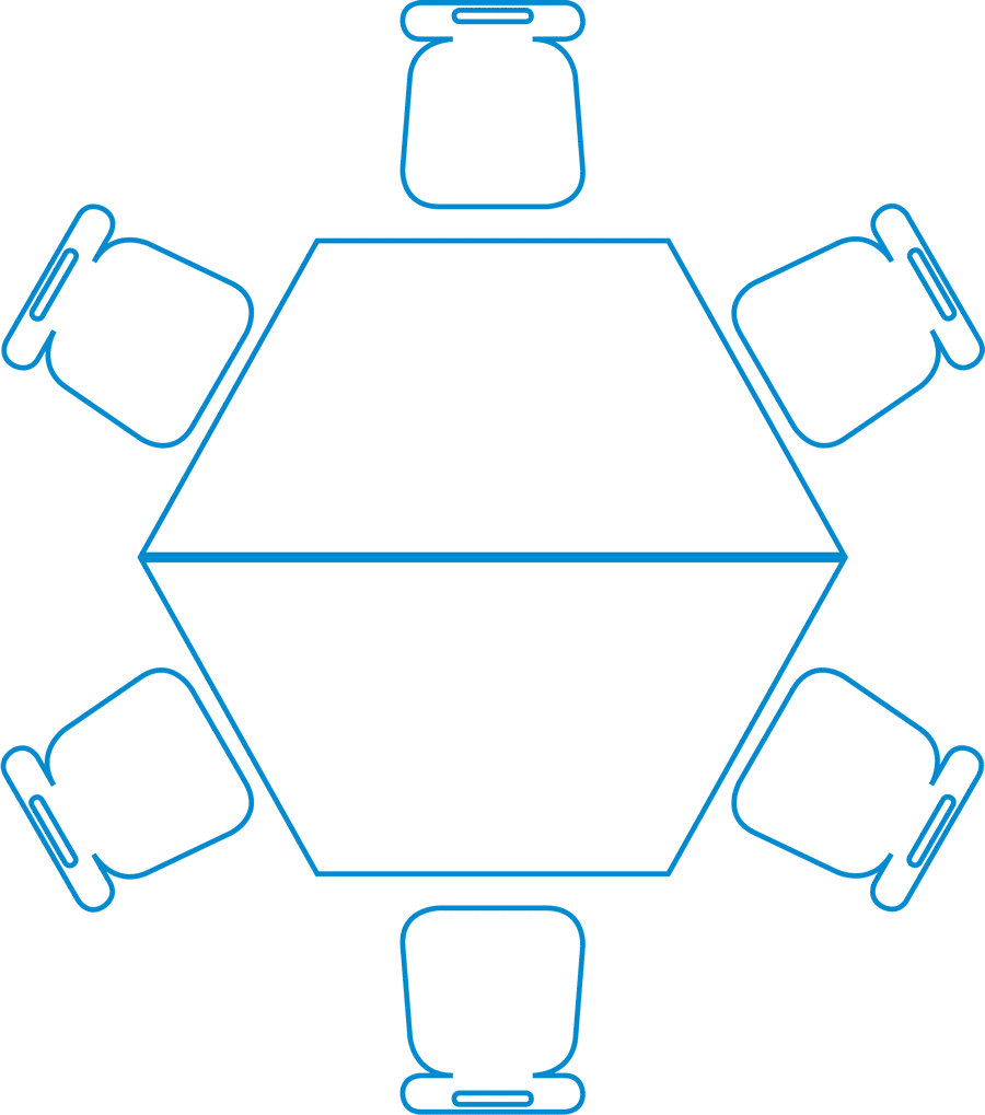 Eduflex Collaborative Trapezoidal Table In Double - Diagram (900x1019), Png Download