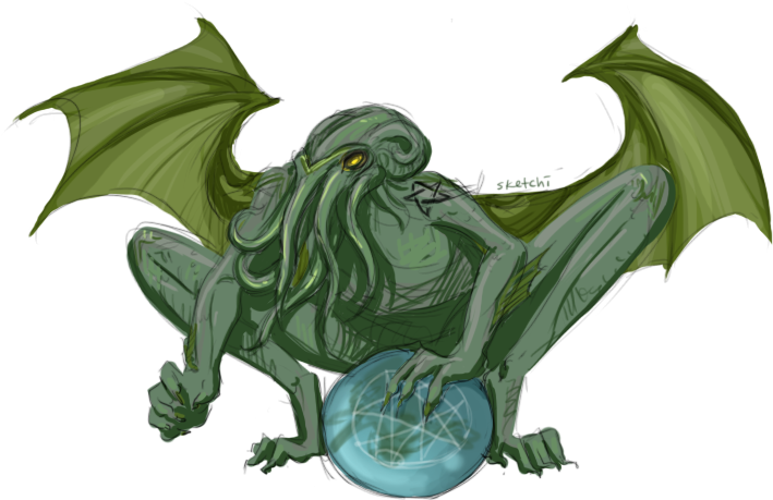 Cthulhu Png - Cthulhu Png Transparent (715x484), Png Download