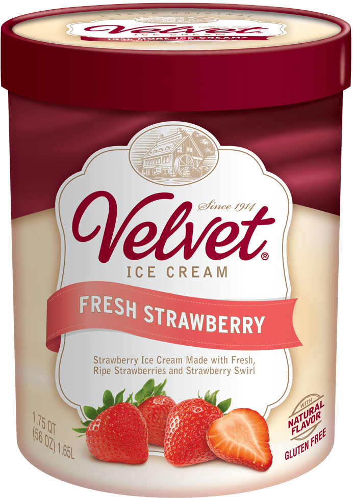 Fresh Strawberry - Velvet Ice Cream Strawberry (749x1024), Png Download