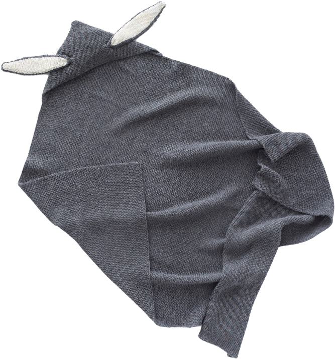 Oeuf Nyc Bunny Ears Blanket Wool - Wool (960x720), Png Download