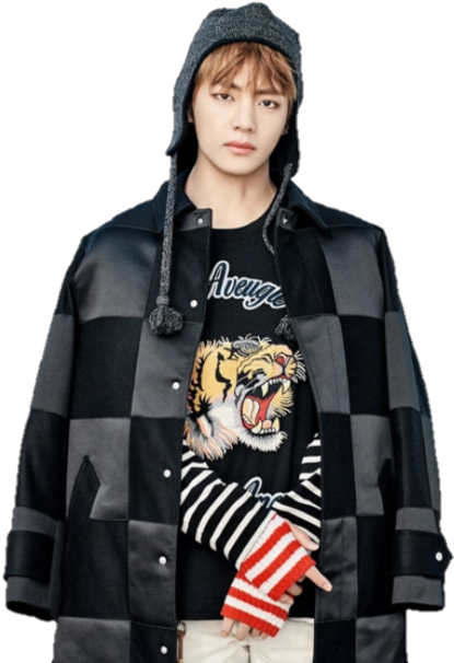 Bts, V, And Taehyung Image - V Vs Gucci Model (500x620), Png Download