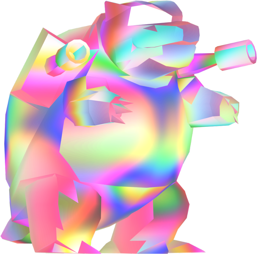 A Transparent Multicolor Blastoise - Vaporwave Pokemon (1280x914), Png Download