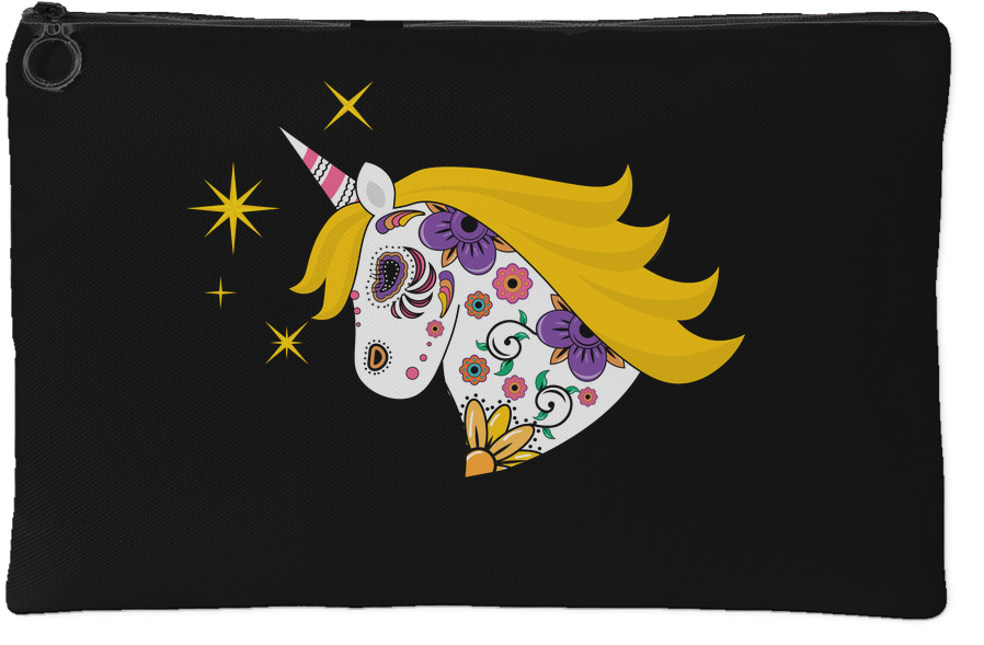 Sugar Skull Unicorn Pouch - Sugar Skull Unicorn (1024x1024), Png Download