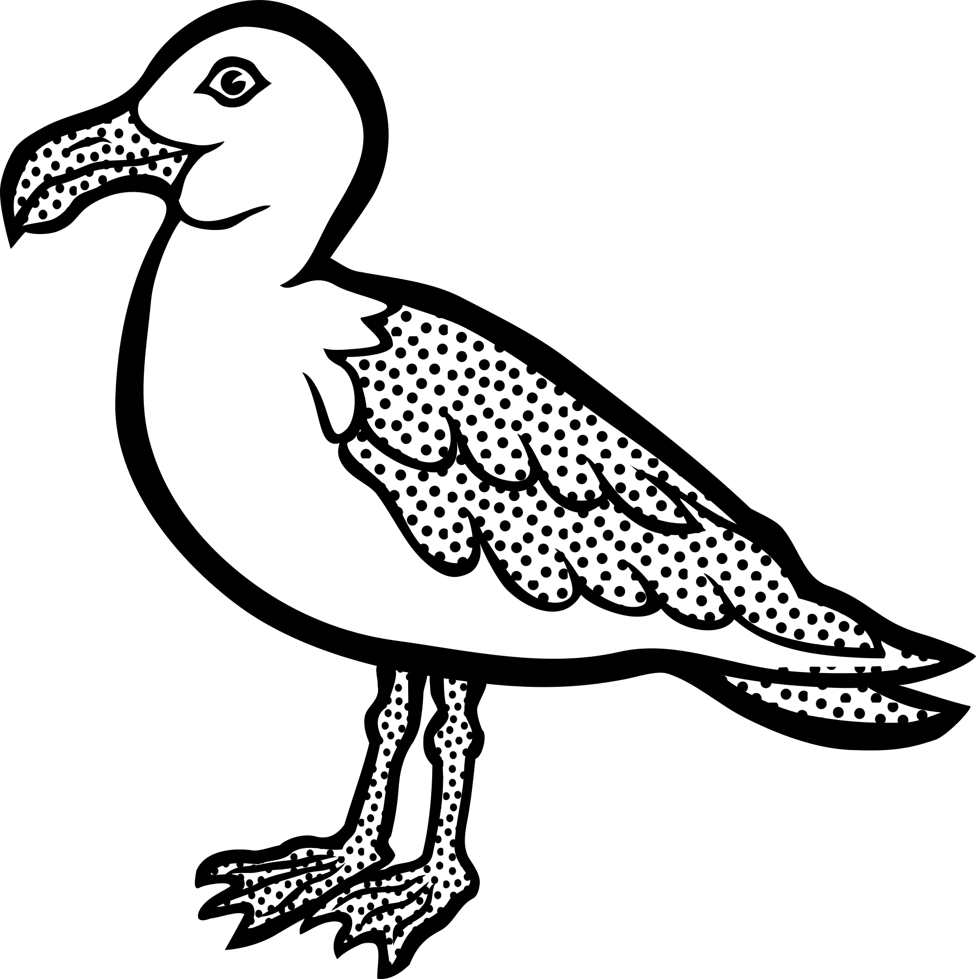 Black And White Drawing Of A Seagull - Seagull Clipart Black And White (1913x1920), Png Download