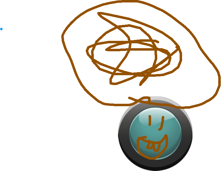 Cyan Button On - Emblem (721x557), Png Download