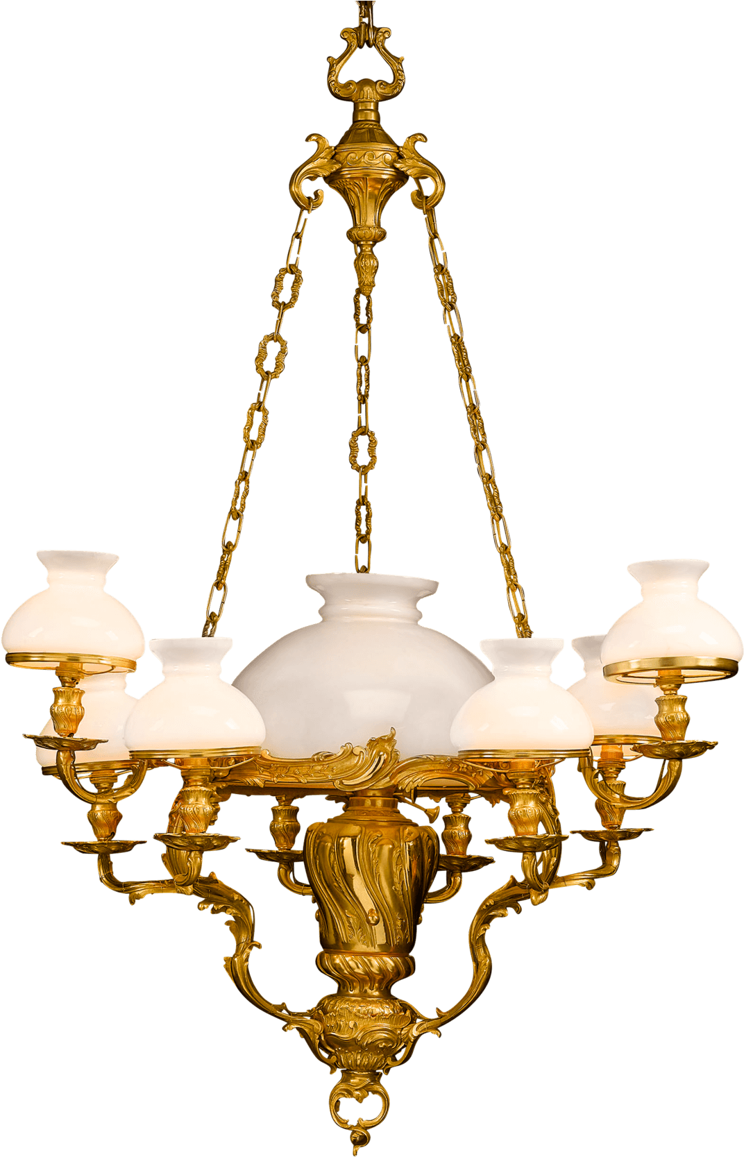 Century Ornament 19th Chandelier Brass Bronze Clipart - Chandelier (1750x1750), Png Download
