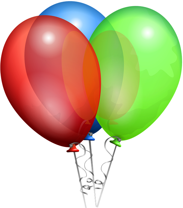 File - Balloons-41362 - Birthday Balloons (640x720), Png Download