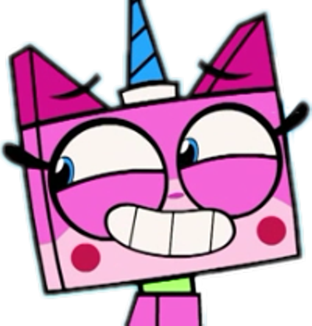 #unikitty #psycho #aesthetic #lego #kawaii #pastel - Princess Unikitty Uni Kitty (1024x1070), Png Download