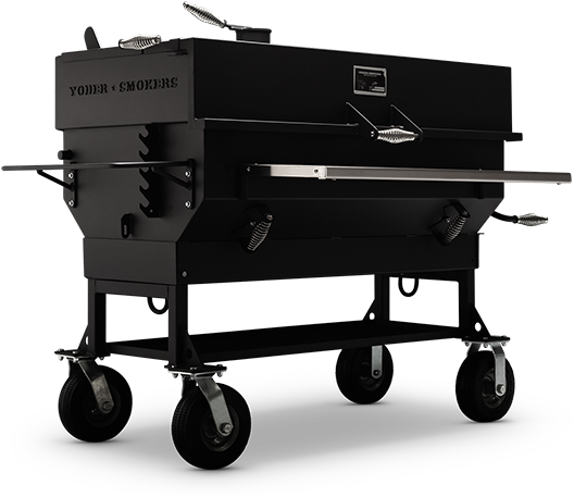 Yoder Smokers Large Flat Top Charcoal Grill Europe - Charcoal Grill Adjustable Grate Height (600x600), Png Download