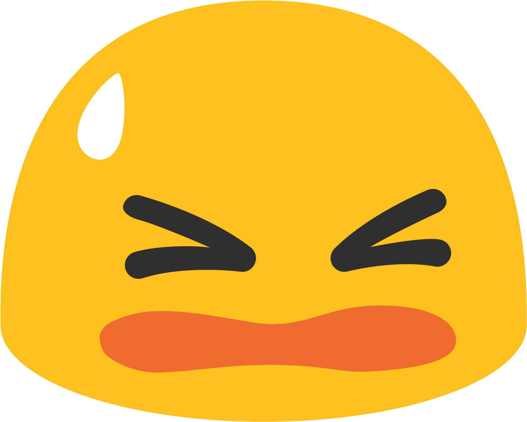 Open - Tired Face Emoji (2000x2000), Png Download