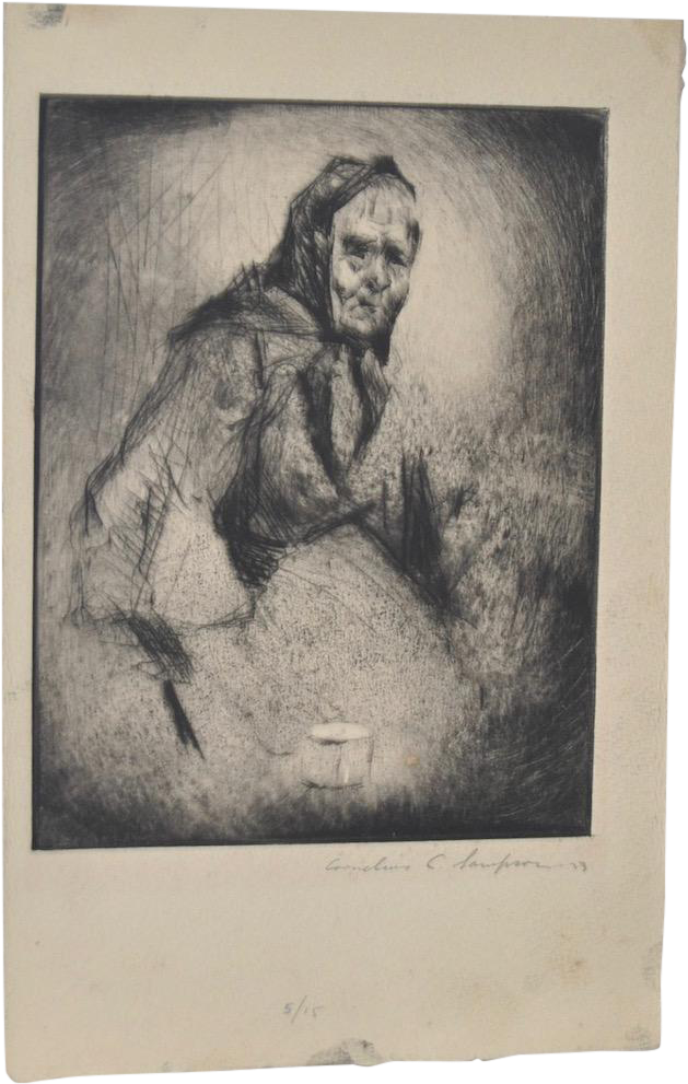 Circa Old Woman With - Picture Frame (698x1100), Png Download