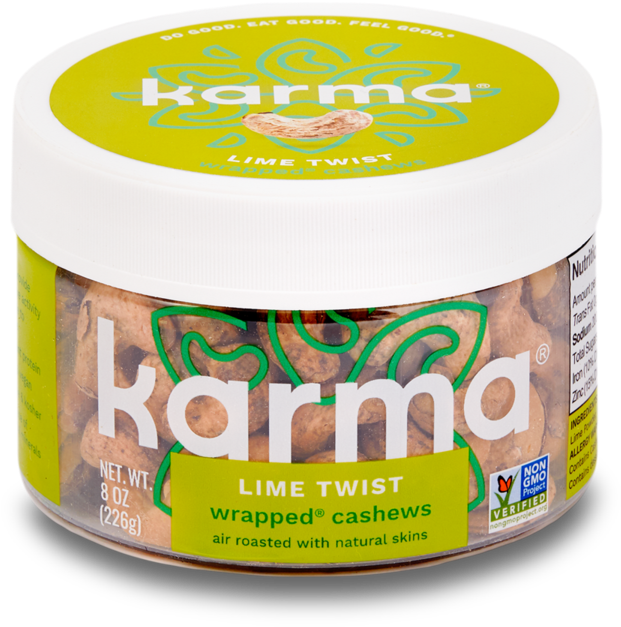 Lime Twist Wrapped® Cashews - Plastic (900x803), Png Download