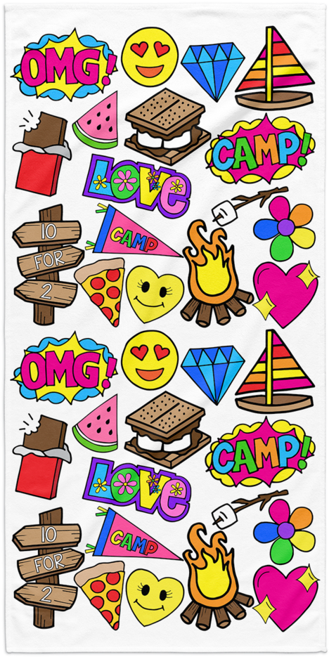 S'more Camp Towel (562x1024), Png Download