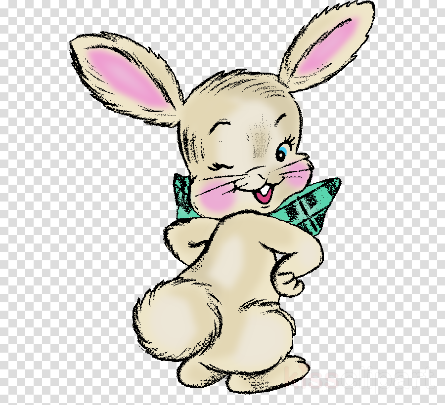 Rabbit Png Image Clipart - Vintage Easter Bunny Png (900x820), Png Download