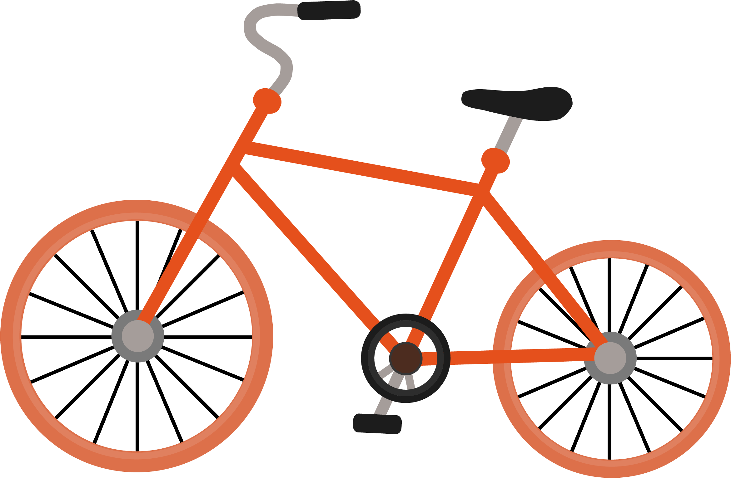 Colorful Transportation Bicycle Icon Design Png And - Bicycle Icon Vector (4167x4167), Png Download