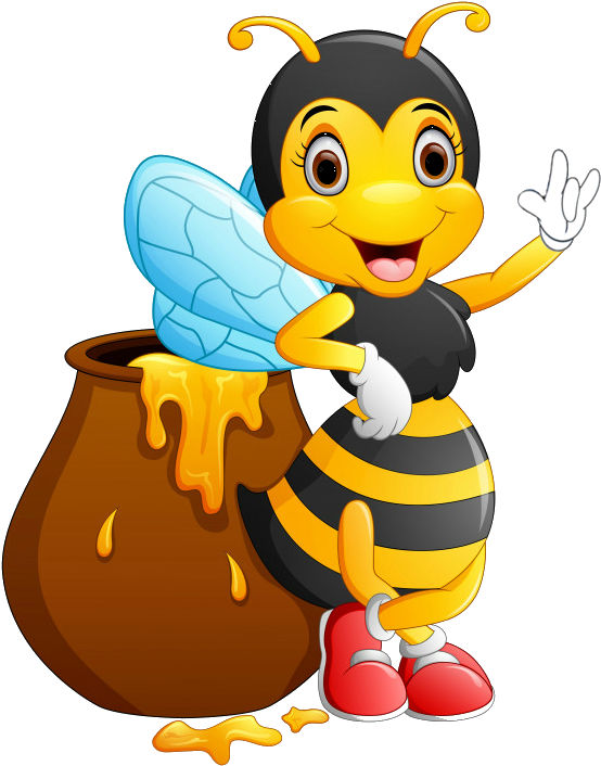 Clipart » Animals » Honey Bee Ily - Desenho De Abelha Fofo (626x733), Png Download