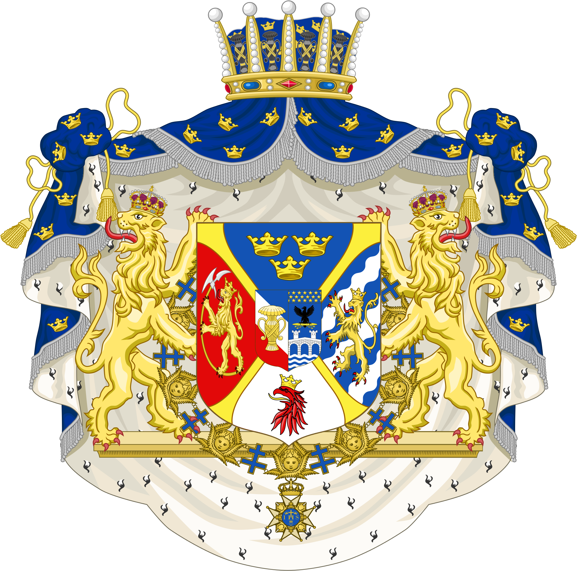King Karl Xv Sweden - Princess Victoria Of Sweden Coat Of Arms (2000x2060), Png Download
