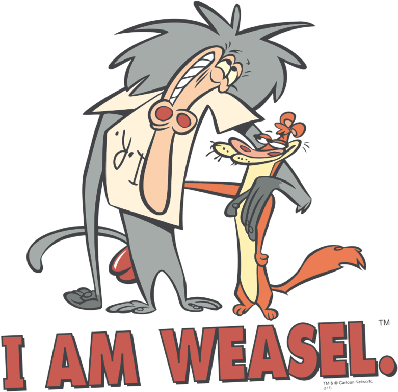 I Am Weasel Buddies Men's Regular Fit T-shirt - Cartoon Network Weasel And Baboon (800x857), Png Download