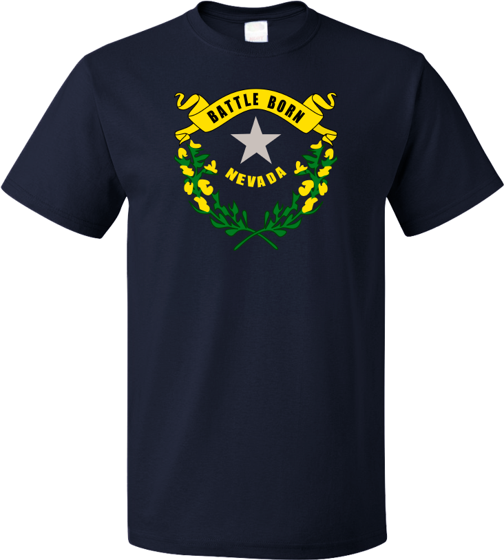 Standard Navy Nevada State Flag - Nevada State Flag (804x1005), Png Download