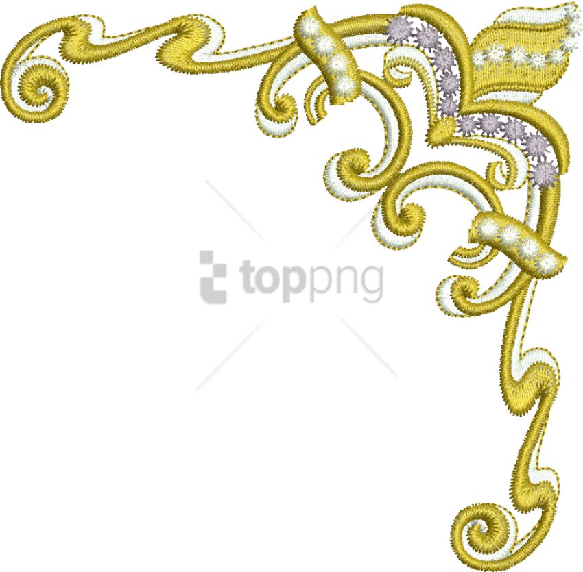Free Png Gold Corner Designs Png Png Image With Transparent - Transparent Golden Corner Design (850x835), Png Download