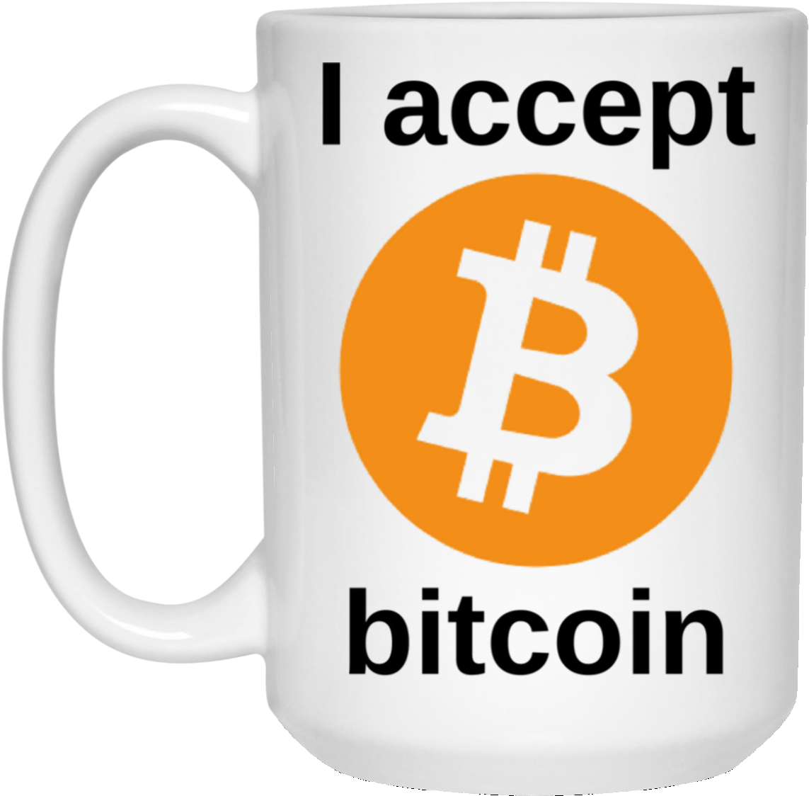 A White Bitcoin Mug - Love The Bitcoin (1155x1155), Png Download