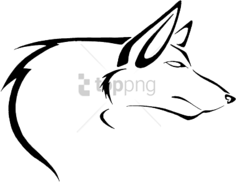 Free Png Wolf Tattoo Simple Png Image With Transparent - Wolf Tattoo Designs (850x685), Png Download
