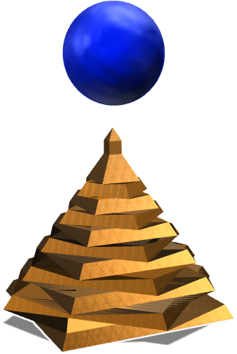 Pyramid Ting - Christmas Tree (717x538), Png Download