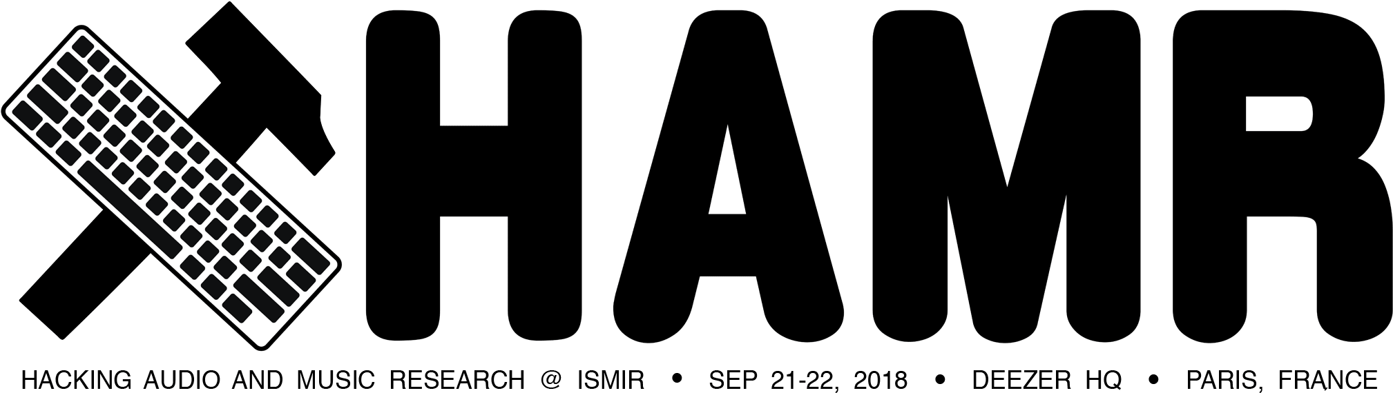 Hamr@ismir2018 Deezer Hq - Black-and-white (2048x596), Png Download