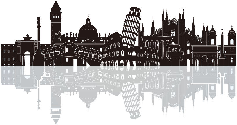 Italy Drawing Cityscape - Italy Skyline Png (842x652), Png Download