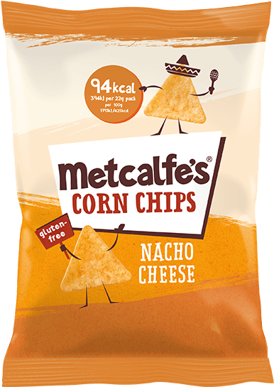 Nacho Cheese Corn Chips - Metcalfes Corn Chips (526x630), Png Download