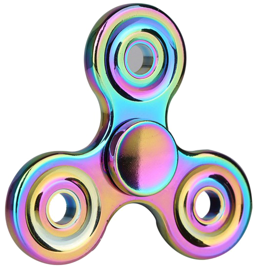 Fidget Spinner Download Png Image - Rainbow Fidget Spinner Png (596x597), Png Download