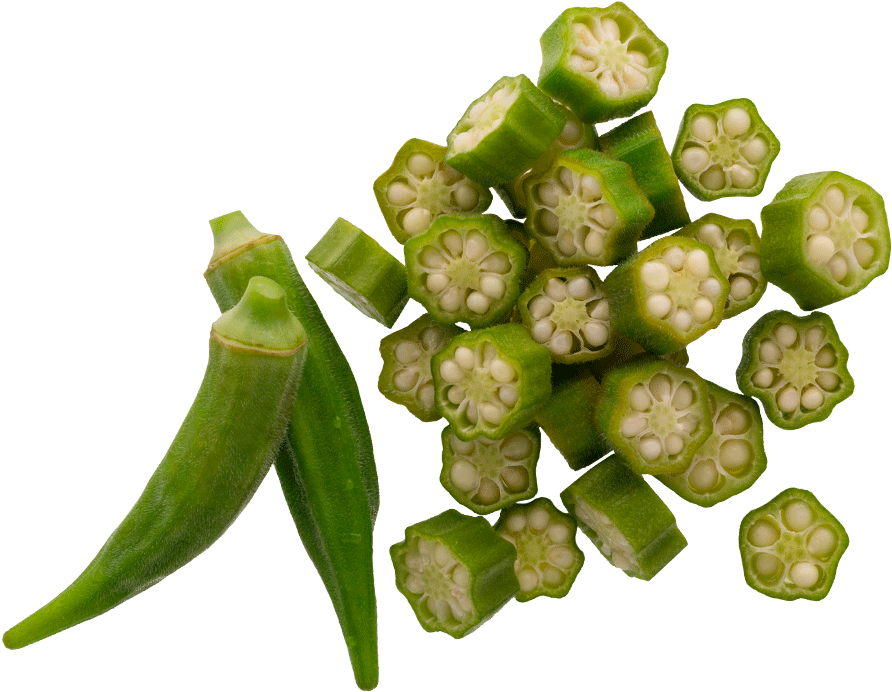 Cut Okra - Okra (1000x1000), Png Download