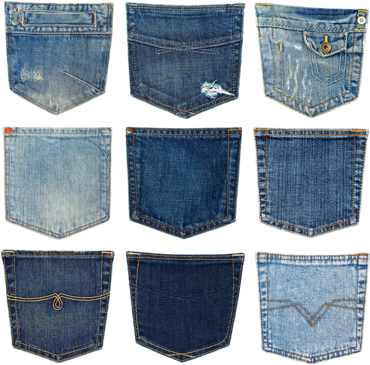 Bolso Jeans Png - Girl Jeans Pocket Design (800x787), Png Download