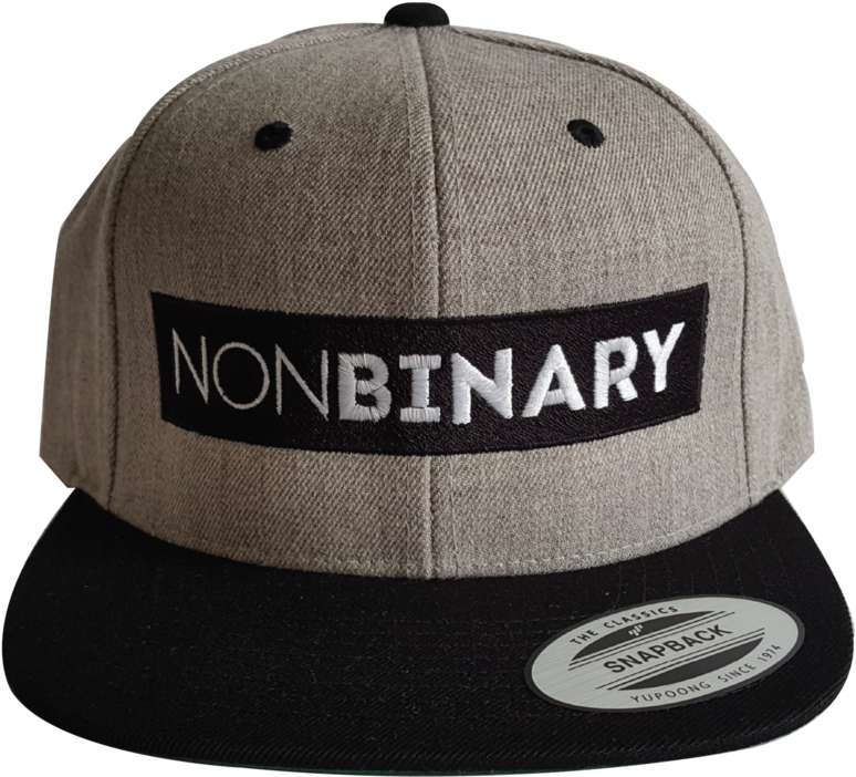 Nonbinary Grey Snapback - Baseball Cap (1024x1024), Png Download