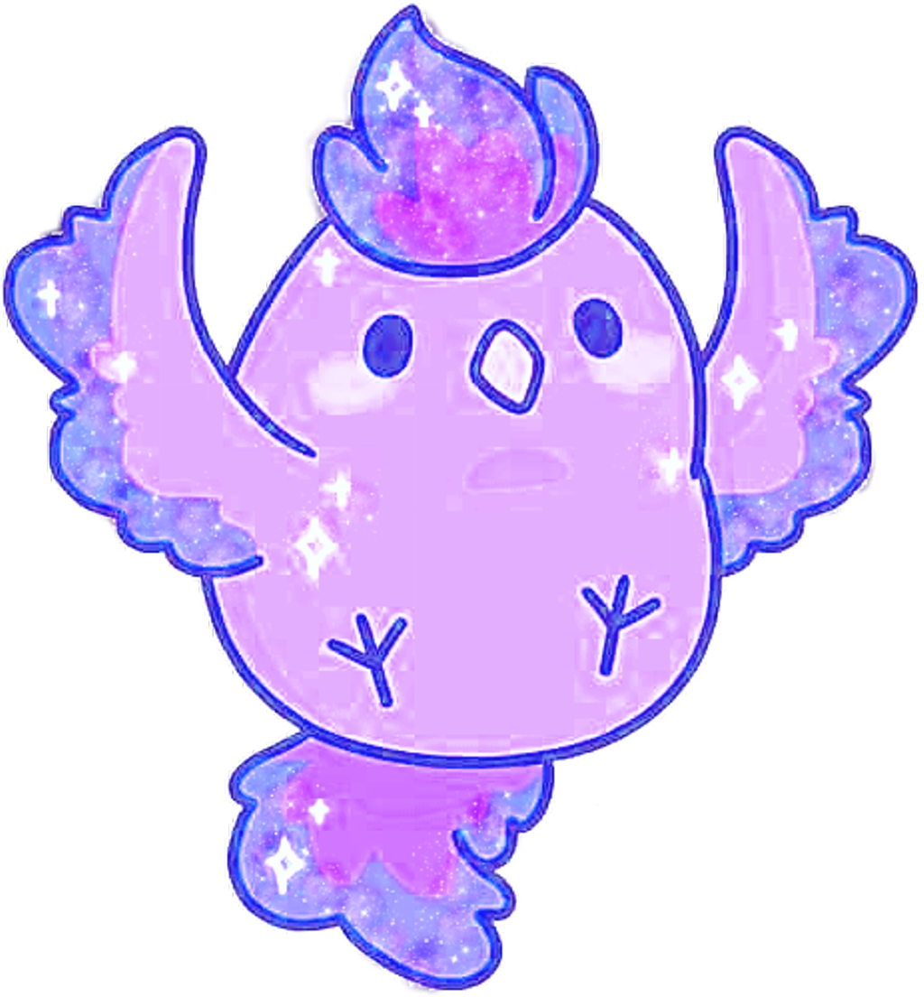 #phoenix #chibi #purple #galaxy #illustration #art - Galaxy Kawaii Chibi (1024x1104), Png Download